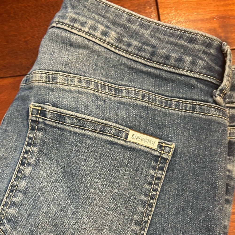 Jennifer Lopez  JLO Straight Leg jeans  4p Petite Medium Wash Stretch Denim - Picture 7 of 8